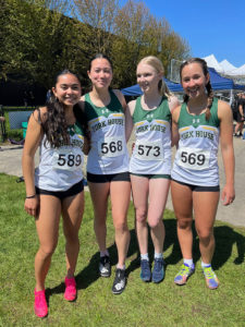 YHS Tigers track and Field athletes at the LMISSAA (Lower Mainland Independent Secondary Schools Association) Track & Field Finals. May 2023.