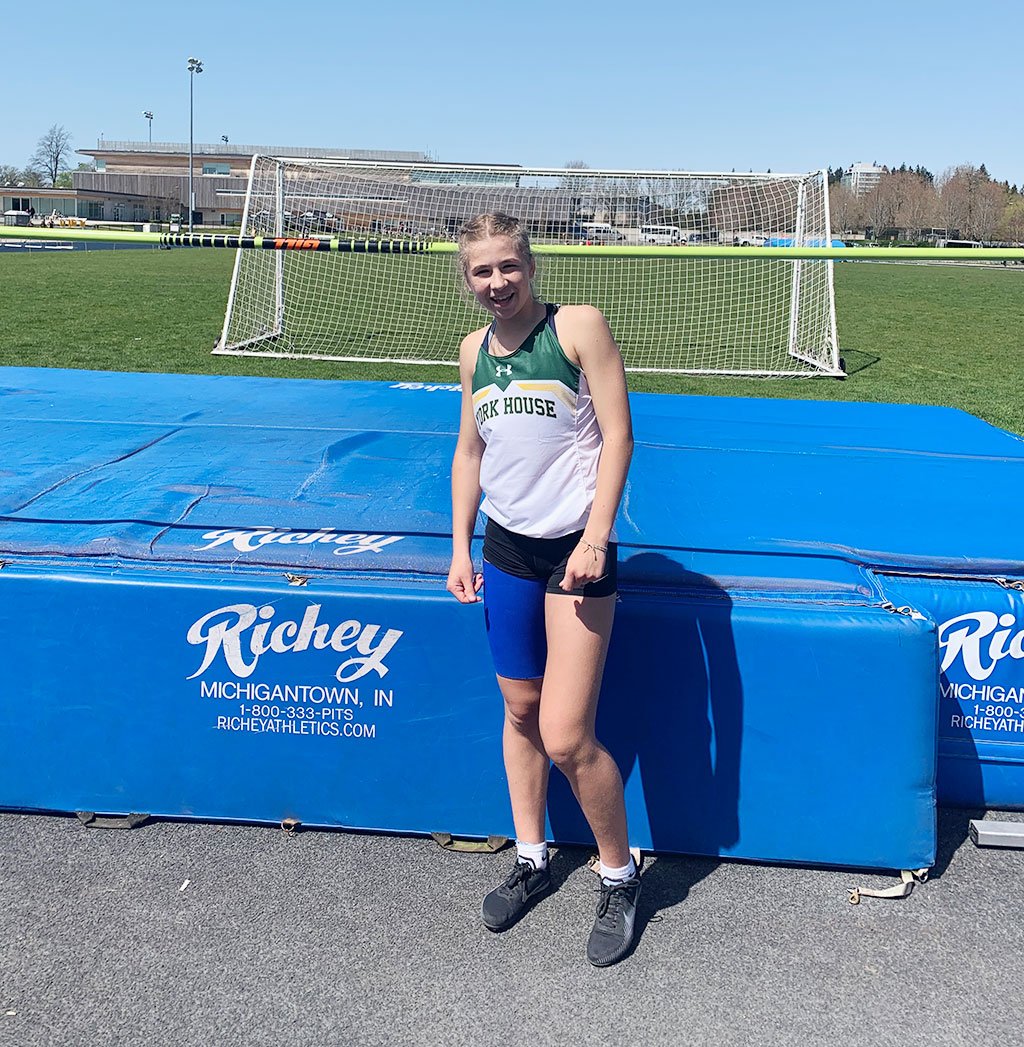 Jaime, Grade 8, Track & Field LMISSAA finals at UBC. May 2023.